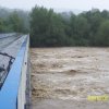 Jazowsko, Dunajec po obfitych opadach deszczu 19.07.2018 r
